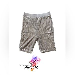 Sequins biker shorts